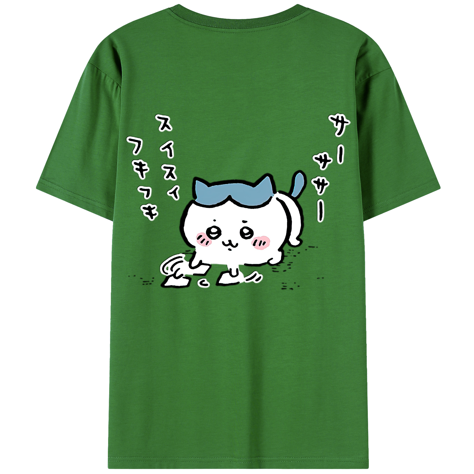 （画像用） ちいかわ ハチワレ Chii-kawa hachiware レディース半袖Tシャツ(バックプリント)